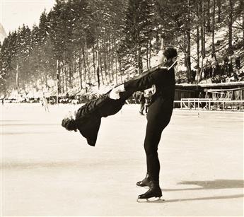 LENI RIEFENSTAHL (1902-2003) Group of 4 photographs of athletes at the 1936 Berlin Olympics.